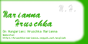 marianna hruschka business card